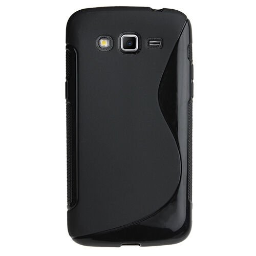 Galaxy Grand 2 G7100 ile Uyumlu S Desenli Silikon Kılıf Siyah