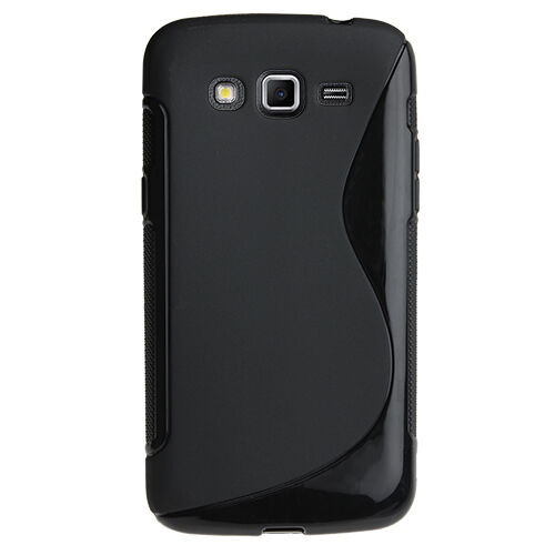 Galaxy Grand 2 G7100 ile Uyumlu S Desenli Silikon Kılıf Siyah