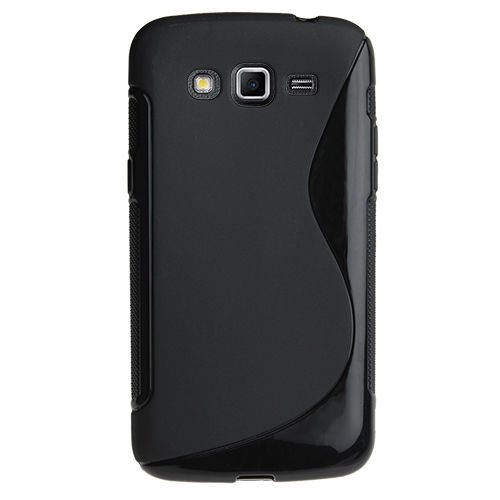 Galaxy Grand 2 G7100 ile Uyumlu S Desenli Silikon Kılıf Siyah