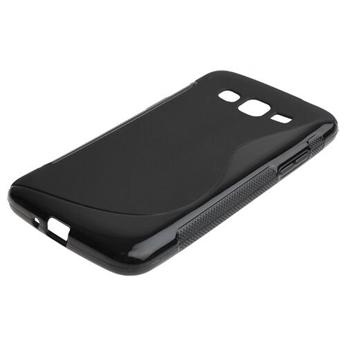 Galaxy Grand 2 G7100 ile Uyumlu S Desenli Silikon Kılıf Siyah