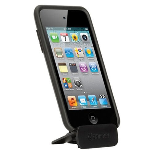 Griffin iPod Touch 4 ile Uyumlu Şeffaf Siyah Stantlı Kılıf Reveal RE01915