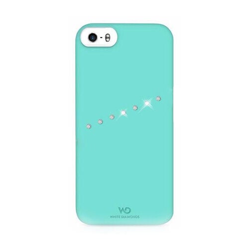 White Diamonds iPhone SE/5S/5 ile Uyumlu Swarovski Sash Desenli Kılıf Yeşil (Out)