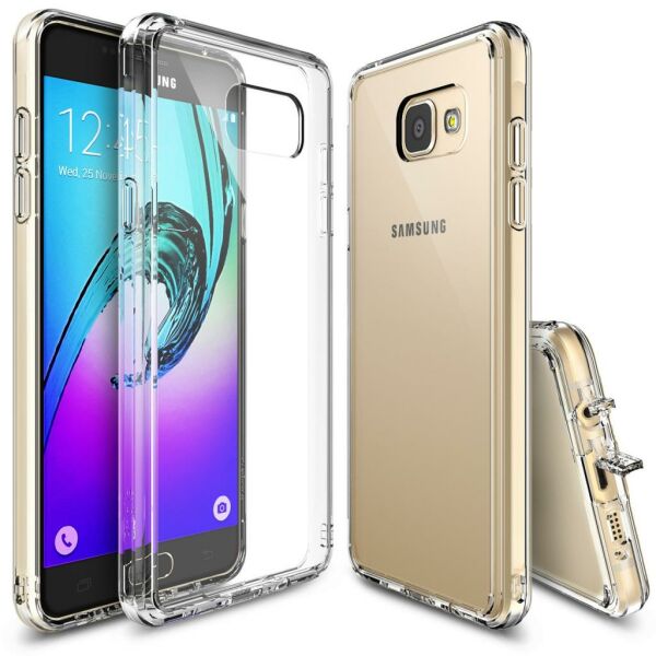 Ringke Fusion Galaxy A7 2016 ile Uyumlu Kılıf Crsytal Clear TPU Bumper Extra Darbe Emici