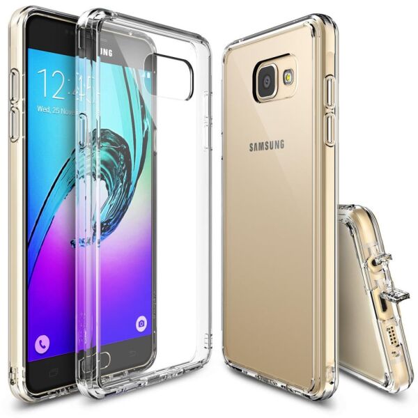 Ringke Fusion Galaxy A7 2016 ile Uyumlu Kılıf Crsytal Clear TPU Bumper Extra Darbe Emici