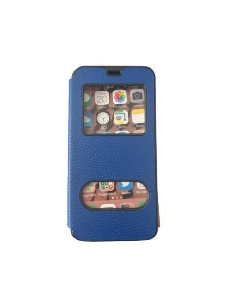 Jopus Galaxy A01 Core ile Uyumlu Premium Kapaklı Kılıf Mavi