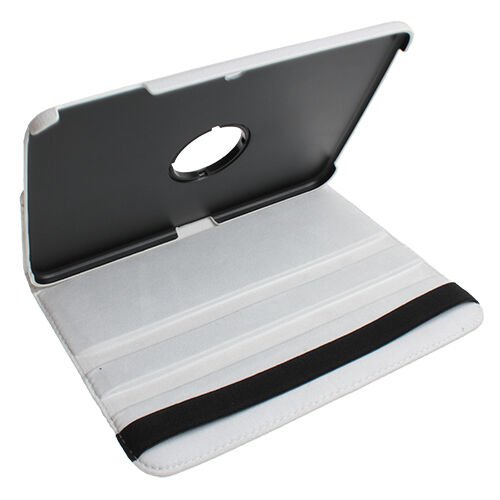 Galaxy Tab 3 10.1 P5200/P5210 Kapaklı 360 Derece Dönebilen Kılıf Beyaz