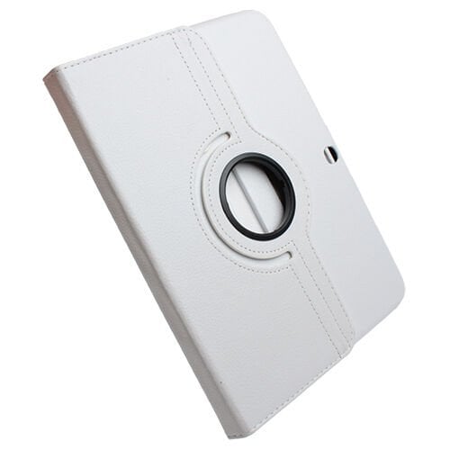 Galaxy Tab 3 10.1 P5200/P5210 Kapaklı 360 Derece Dönebilen Kılıf Beyaz