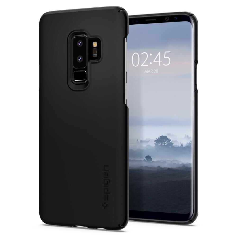 Spigen Galaxy S9 Plus ile Uyumlu Kılıf Thin Fit Black