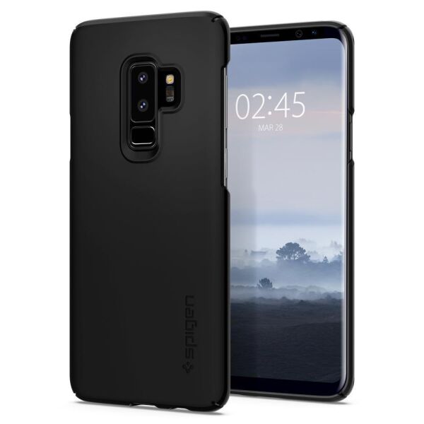 Spigen Galaxy S9 Plus ile Uyumlu Kılıf Thin Fit Black