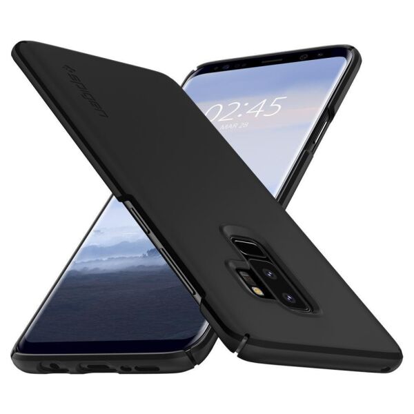 Spigen Galaxy S9 Plus ile Uyumlu Kılıf Thin Fit Black