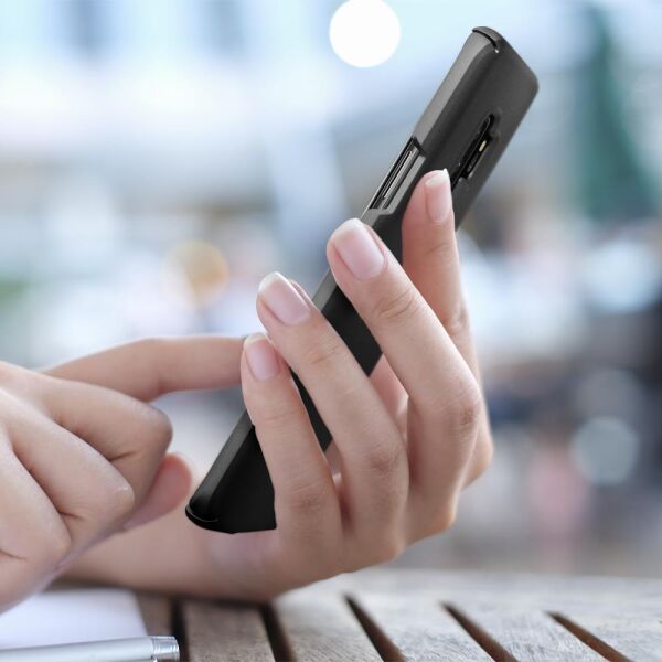 Spigen Galaxy S9 Plus ile Uyumlu Kılıf Thin Fit Black