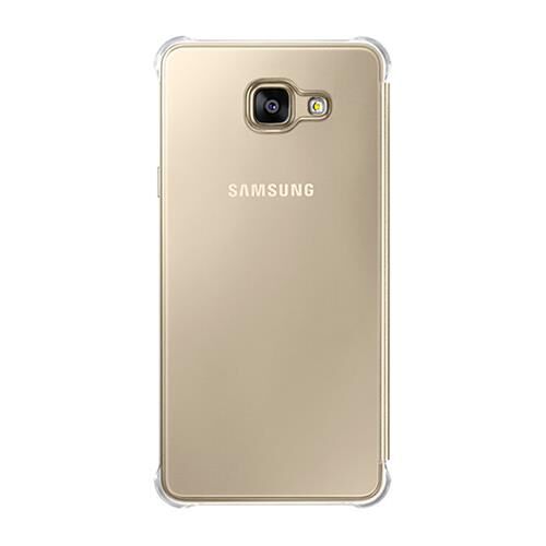Galaxy A7 (2016) A710F ile Uyumlu Clear View Cover Altın EF-ZA710CFEGWW