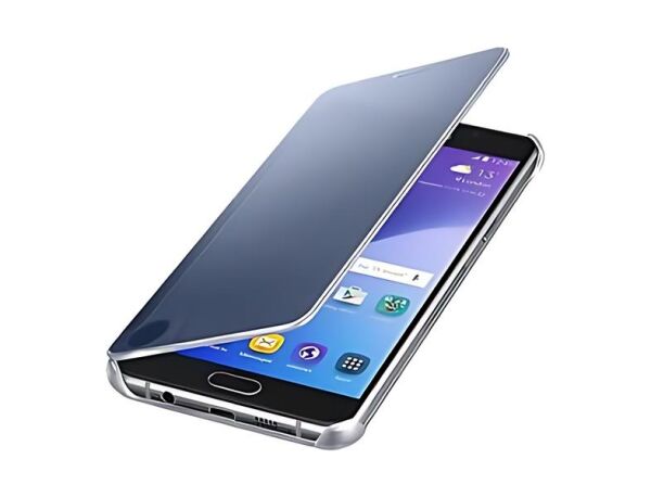 Galaxy A5 (2016) A510F ile Uyumlu Clear View Cover Siyah EF-ZA510CBEGWW