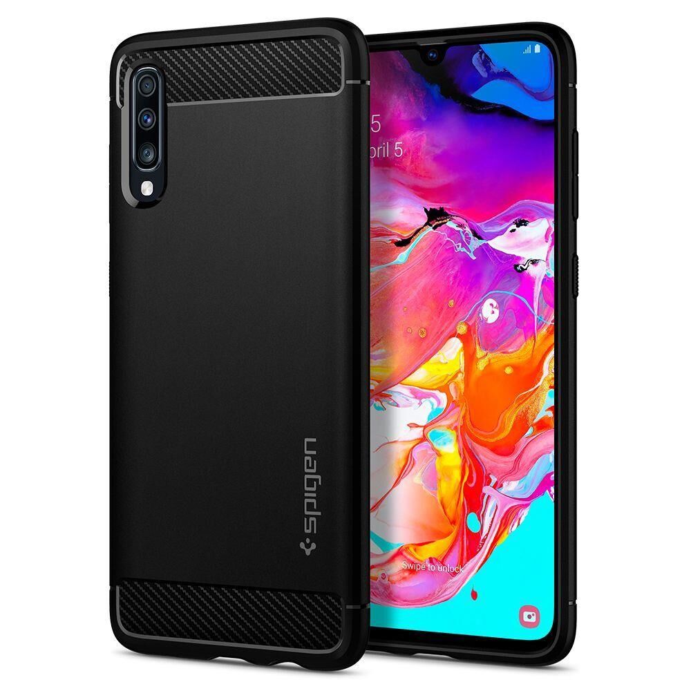 Spigen Galaxy A70 ile Uyumlu Kılıf Rugged Armor