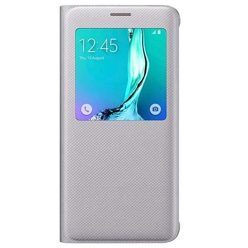 Galaxy S6 Edge Plus ile Uyumlu Kılıf S View Cover EF-CG928PSEGTR Gümüş (Out)