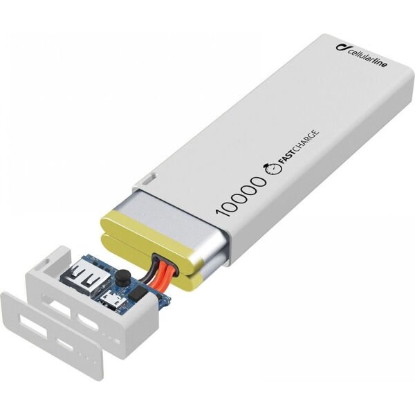 Cellular Line FreePower Slim 10000 mAh Powerbank Beyaz