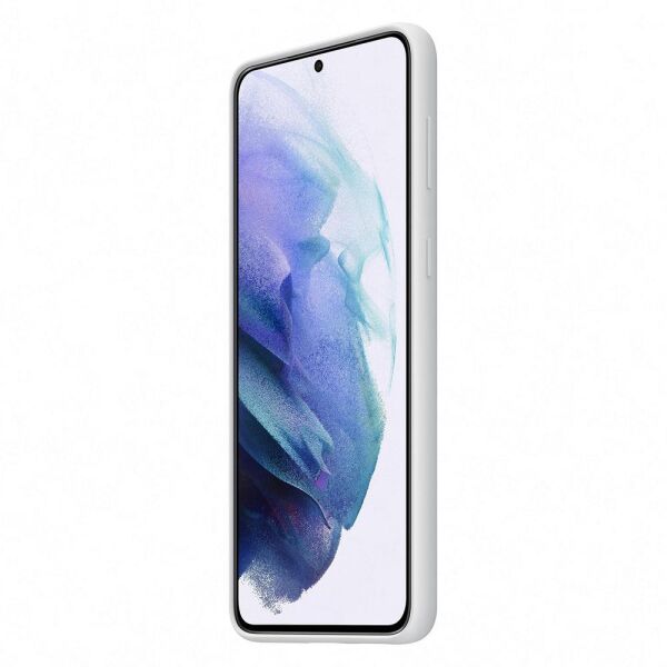 Galaxy S21 Plus ile Uyumlu Silikon Kılıf Açık Gri EF-PG996TJEGWW