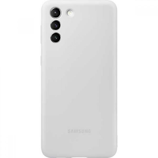 Galaxy S21 Plus ile Uyumlu Silikon Kılıf Açık Gri EF-PG996TJEGWW