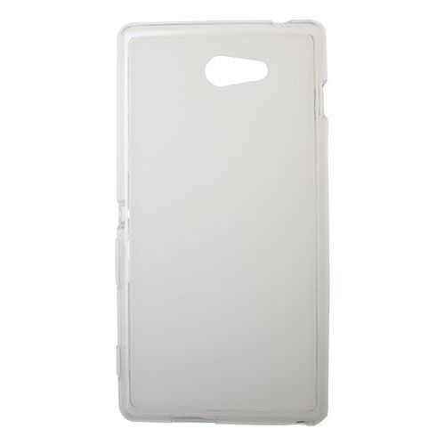 Xperia M2 Dual ile Uyumlu Silikon Kılıf Beyaz