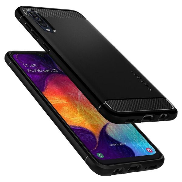 Spigen Galaxy A50/A50s/A30s ile Uyumlu Kılıf Rugged Armor Matte Black