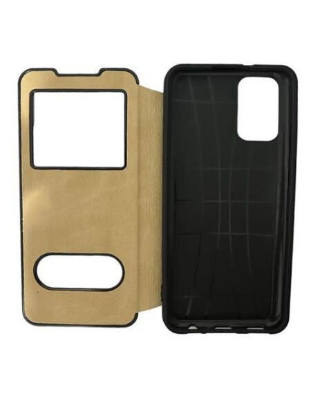 Jopus Galaxy A02s ile Uyumlu Premium Kapaklı Kılıf Gold