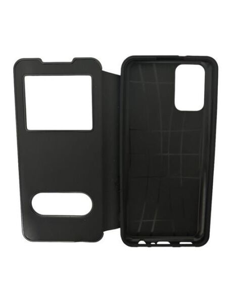 Jopus Galaxy A02s ile Uyumlu Premium Kapaklı Kılıf Siyah