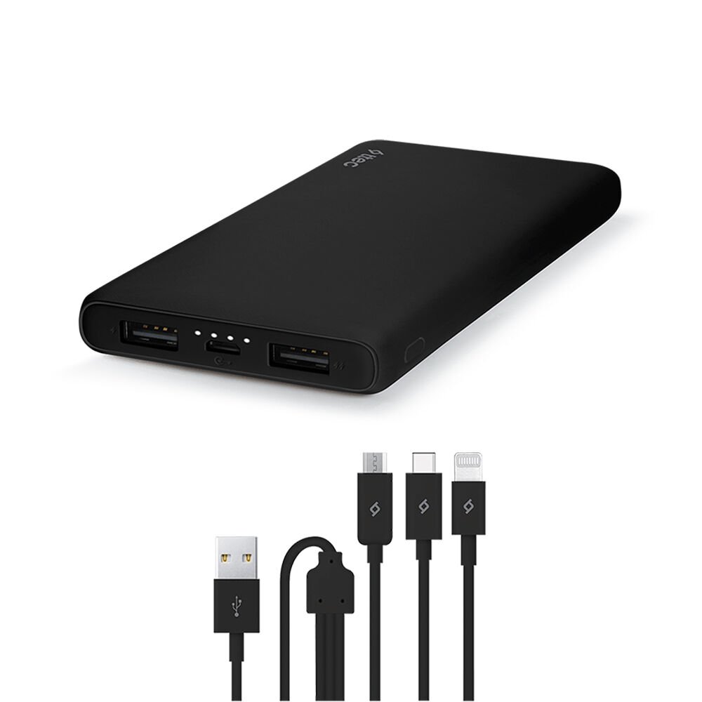 Ttec PowerSlim S Trio Harici Powerbank Şarj Cihazı 10000mAh Siyah 2BB171S