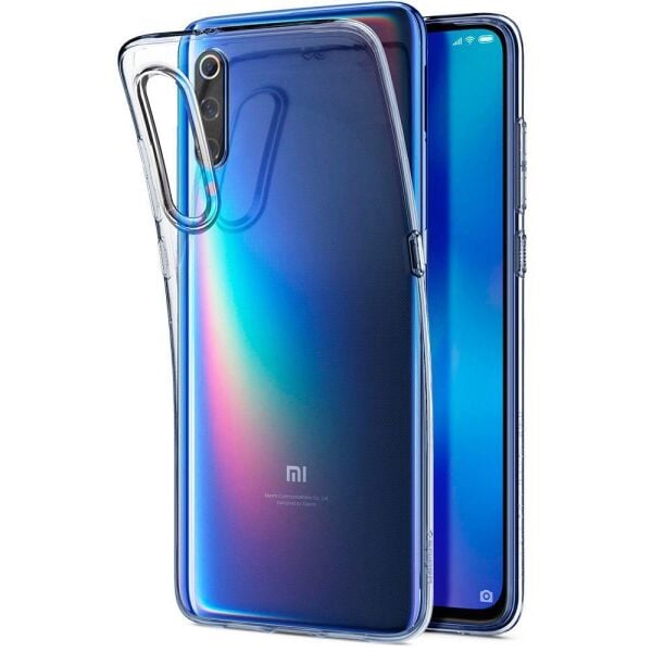 Spigen Mi 9 ile Uyumlu Kılıf Liquid Crystal Fit Crystal Clear