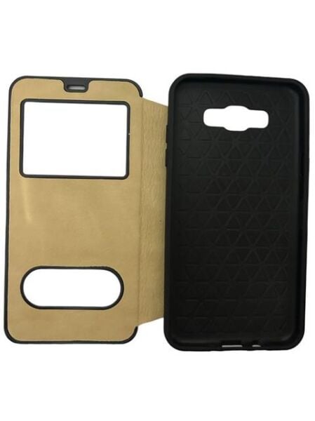 Jopus Galaxy J7 2016 ile Uyumlu Premium Kapaklı Kılıf Gold