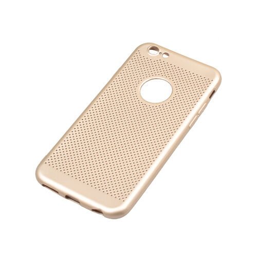 iPhone 6Plus/6SPlus ile Uyumlu Rubber Delikli Silikon Kılıf Gold