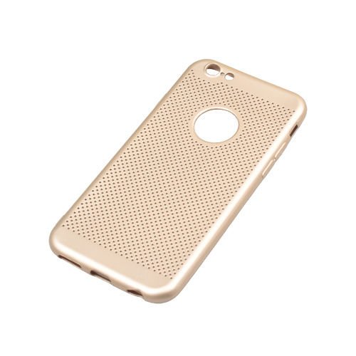 iPhone 6Plus/6SPlus ile Uyumlu Rubber Delikli Silikon Kılıf Gold