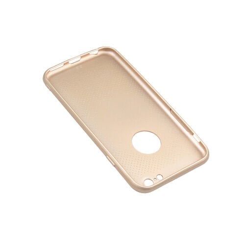 iPhone 6Plus/6SPlus ile Uyumlu Rubber Delikli Silikon Kılıf Gold