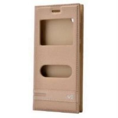 Zore Venüs V3 5570 ile Uyumlu Elite Serisi Pencereli Kapaklı Kılıf Kahverengi