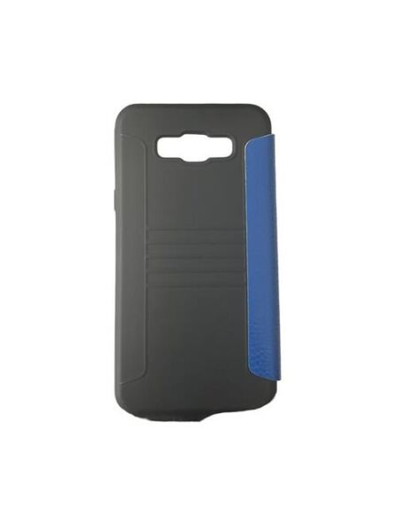 Jopus Galaxy J7 2016 ile Uyumlu Premium Kapaklı Kılıf Mavi