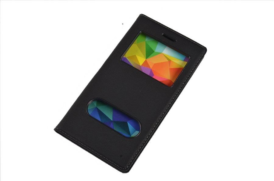 Jopus Galaxy J7 ile Uyumlu Suni Deri KK-147 Kapaklı Koruma Kılıfı Siyah