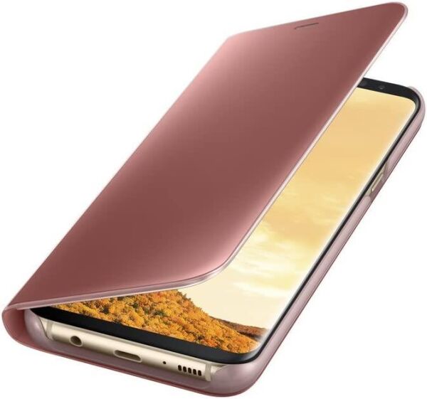 Galaxy S8 Plus ile Uyumlu Clear View Cover Kılıf Pembe EF-ZG955CPEGWW