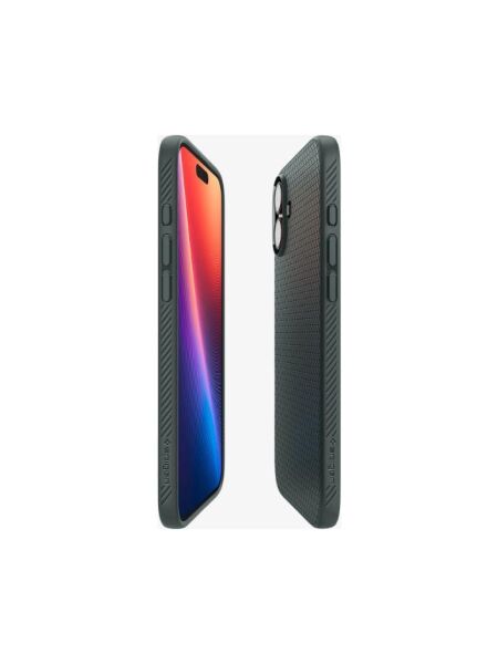 Spigen iPhone 16 Plus ile Uyumlu Kılıf Liquid Air Abyss Green