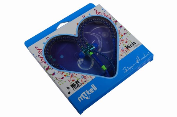 Mytell Universal 3,5 Mikrofonlu Kulaklık Seti Fermuarli Mavi