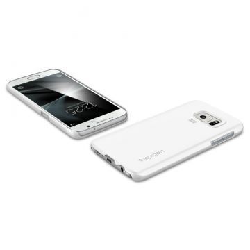 Spigen Galaxy S7 ile Uyumlu Kılıf Thin Fit Ultra İnce Shimmery White