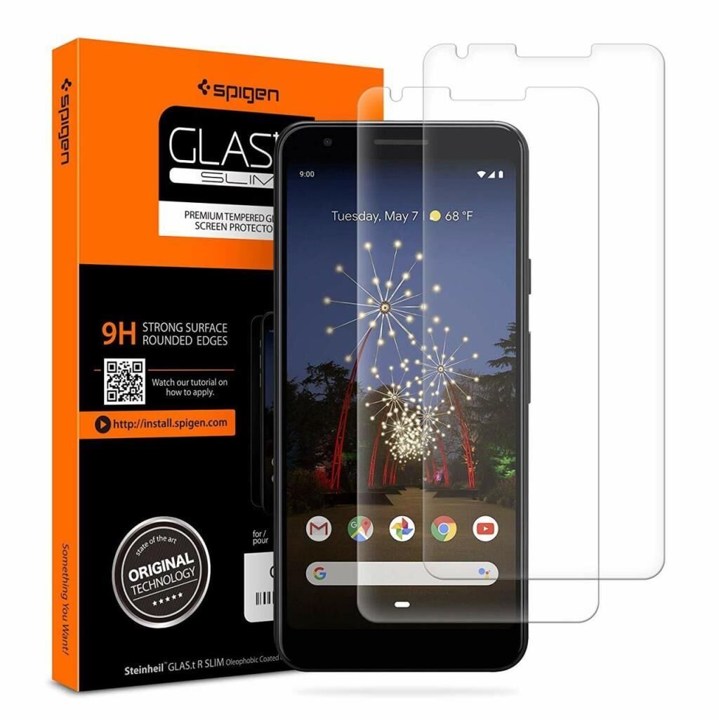 Spigen Pixel 3a ile Uyumlu Cam Ekran Koruyucu GLAS.tR SLIM 2 Adet