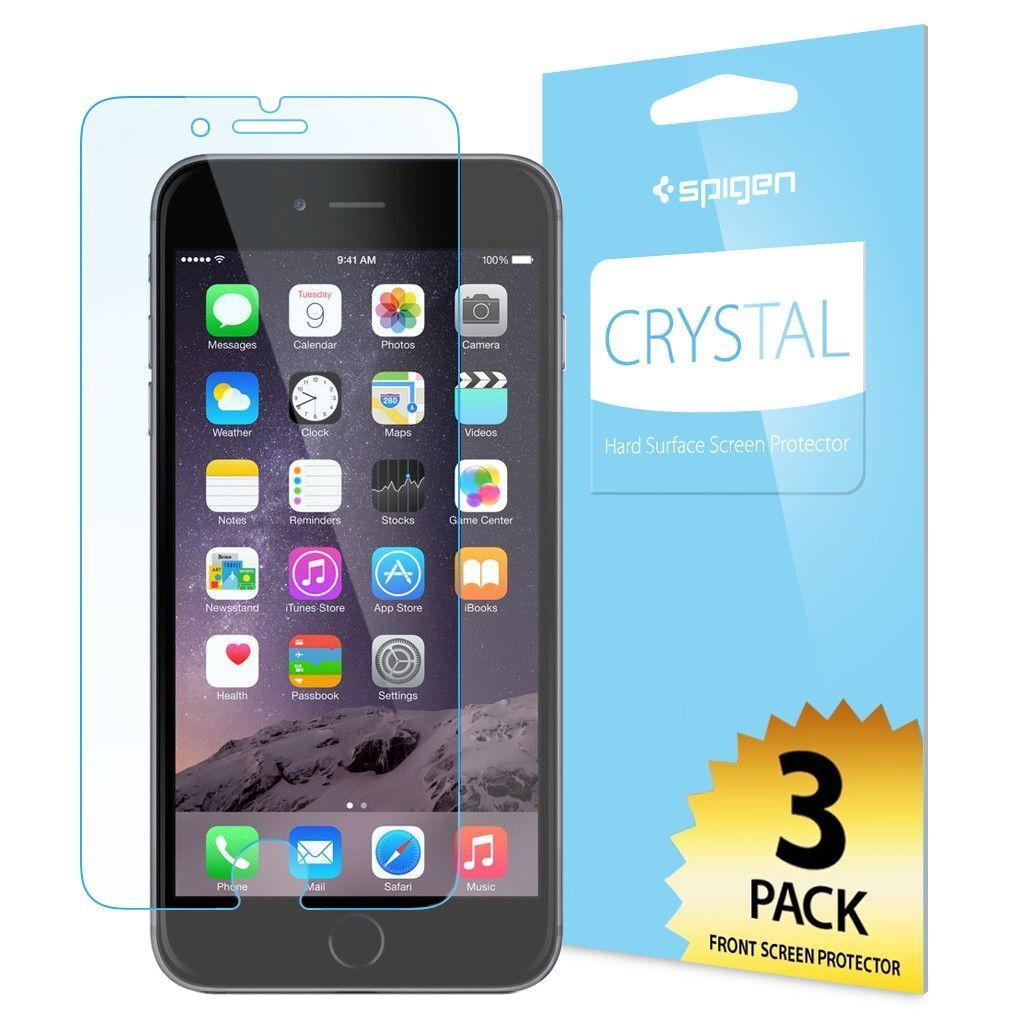 Spigen iPhone 6 Plus/6s Plus ile Uyumlu Ekran Koruyucu Crystal 3 Adet