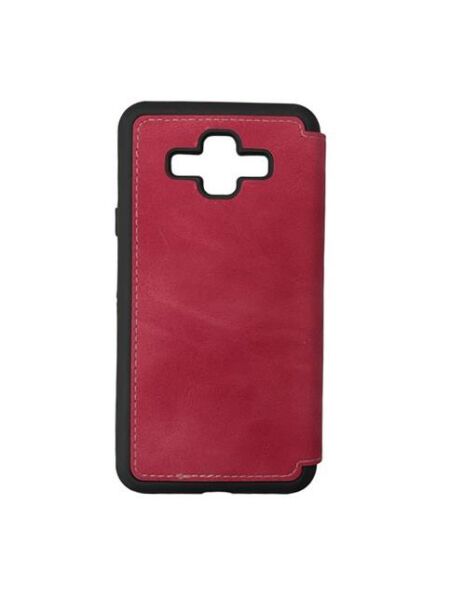 Jopus Galaxy J7 Duo ile Uyumlu Premium Kapaklı Kılıf Pembe