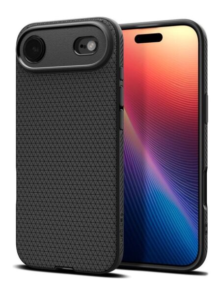Spigen iPhone 17 Pro Max ile Uyumlu ince Kılıf Liquid Air Hava Kanalı Teknolojisi™ Askeri Sınıf Koruma Dokulu Yüzey Kapak Matte Black