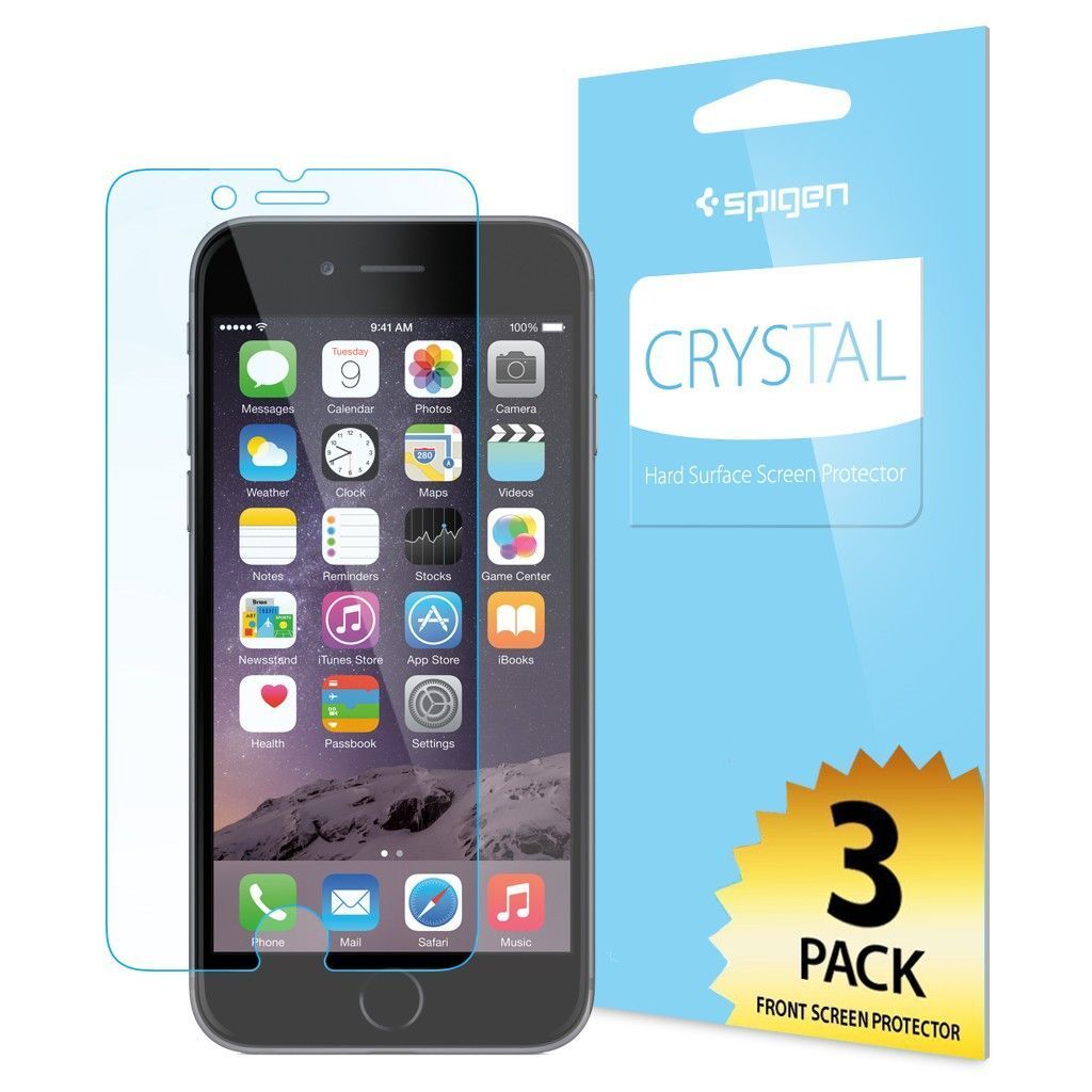 Spigen iPhone 6/6s ile Uyumlu Ekran Koruyucu Crystal 3 Adet
