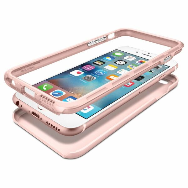 Spigen iPhone 6/6s ile Uyumlu Kılıf Thin Fit Hybrid Rose Gold
