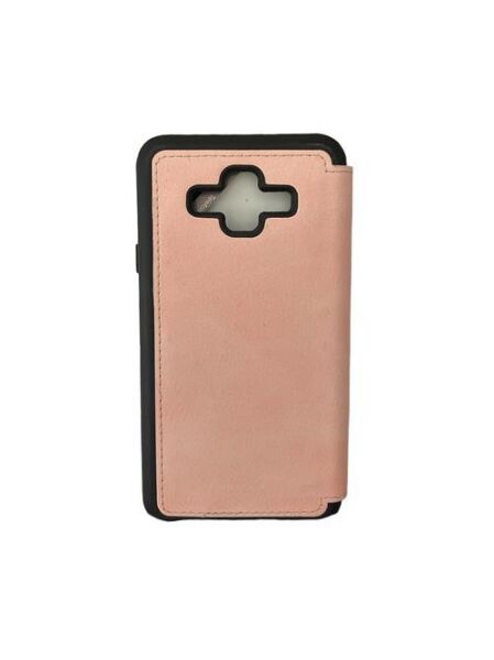 Jopus Galaxy J7 Duo ile Uyumlu Premium Kapaklı Kılıf Açık Pembe