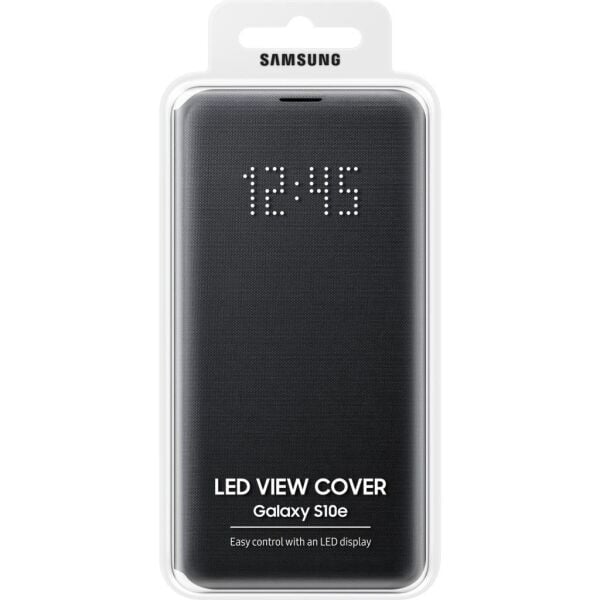 Galaxy S10e ile Uyumlu LED View Cover Kılıf Siyah EF-NG970PBEGWW (Out)