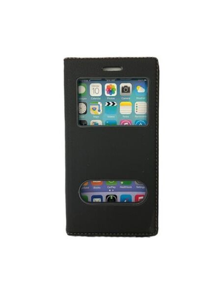 Jopus Galaxy J7 Plus ile Uyumlu Premium Kapaklı Kılıf Siyah