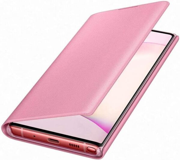 Galaxy Note 10 ile Uyumlu LED View Cover Kılıf (Pembe) EF-NN970PPEGTR