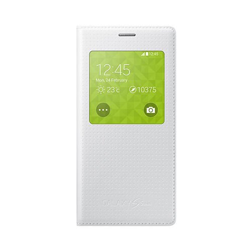 Galaxy S5 Mini ile Uyumlu Kılıf S View Beyaz EF-CG800BHEGWW (Out)